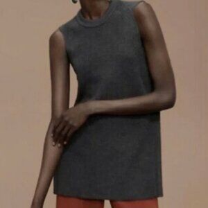 Aritzia Wilfred Palmer Rib Knit Tank Sweater  - Taupe Olive Green